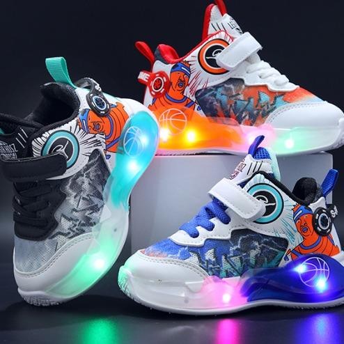 Pilihan- [Tokobig] Import Shoes Viano Sepatu Led Anak Laki Laki Sepatu Anak Laki Import Size