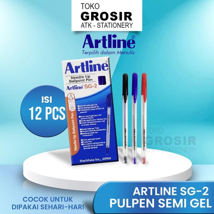

OJ pulpen Semi Gel Artline SG-2 (12 PCS) pulpen ujian