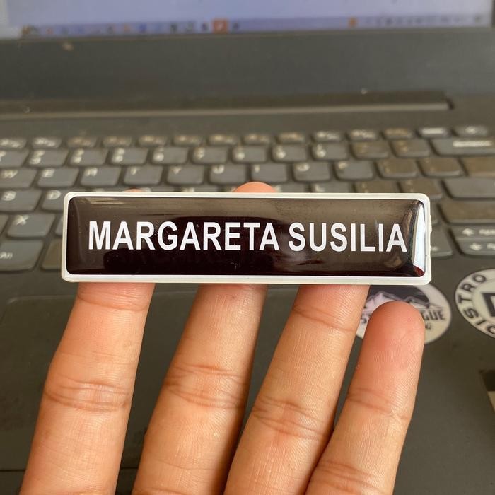 

New Nametag Akrilik Resin Magnet Premium Alat