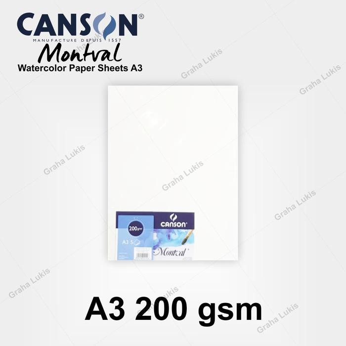 Pilihan- Canson Montval 200 Gsm A3 (Canson Aquarelle/Watercolour)