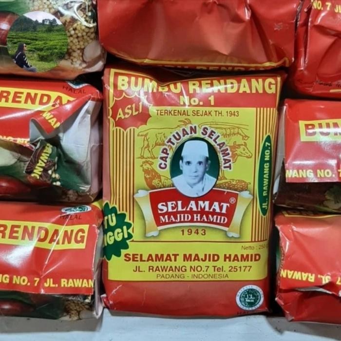 

Stok Baru Bumbu Pemasak Rendang Padang Asli Racikan Khusus H Selamat Majid Hamid 250gram
