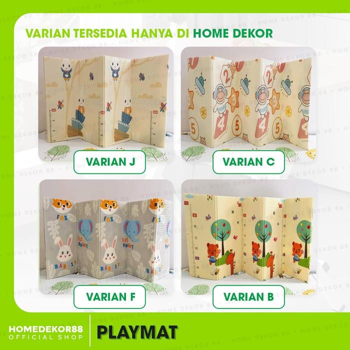 HOMEDEKOR88 Playmate Karpet Empuk Mencegah Benturan Anti Air Bisa Dilipat Tikar Busa Anak bermain