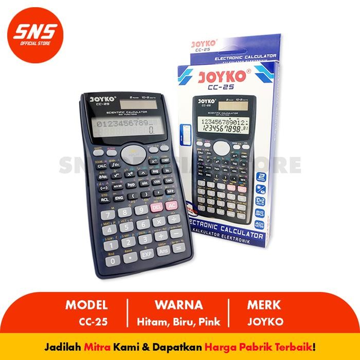 

TERLARIS! Calculator Kalkulator Joyko CC-25 Scientific 401 Functions SNS OFFICIAL STORE
