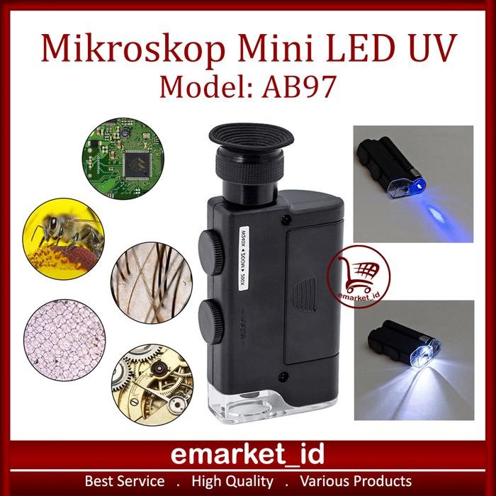 

SALE Mikroskop Saku Mini LED UV AB97 / Microscope Portable Lampu Tekstil
