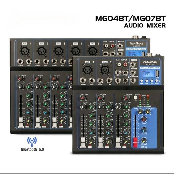 Ready MIXER AUDIO PROFESIONAL MG04BT MG07BT 4/7 Channel Mixer Audio