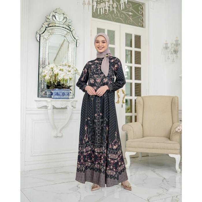 Zysku Xena Ethereal Dress Gamis Kancing Depan Busui Friendly