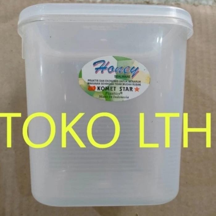 TOPLES HONEY 1.5 KG KOMET PLASTIK KOTAK SEGI WADAH GULA KUE SEALWARE