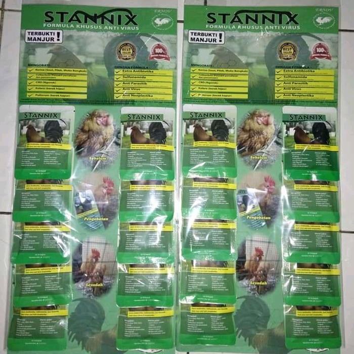 STANNIX OBAT AYAM SNOT NGOROK CRD LUMPUH BERAK HIJAU BERAK KAPUR