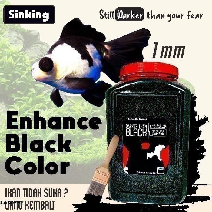 PAKAN PELET MAKANAN IKAN MAS KOKI KOI DARKER THAN BLACK NAIKAN HITAM