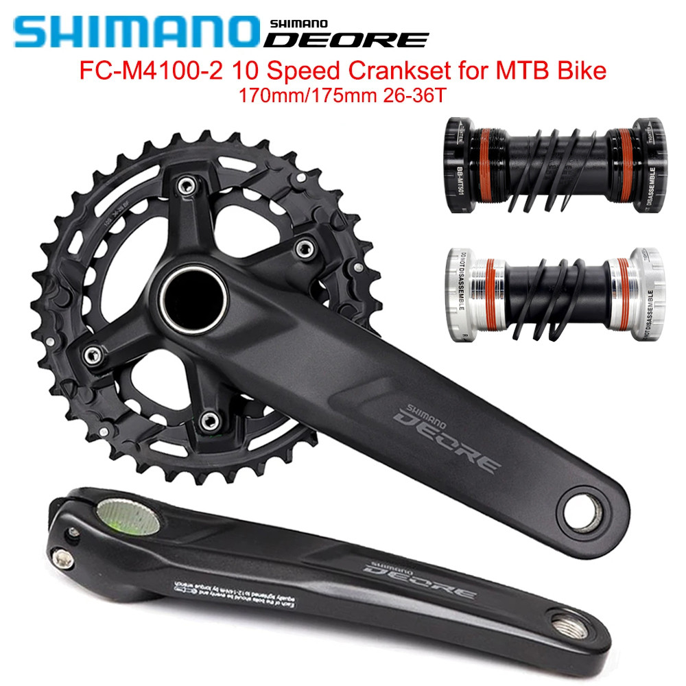 SHIMANO DEORE FC-M4100-2 2x10 speed MTB Bike Crankset - 36-26T - 2-PIECE - Q-factor 170/175mm -