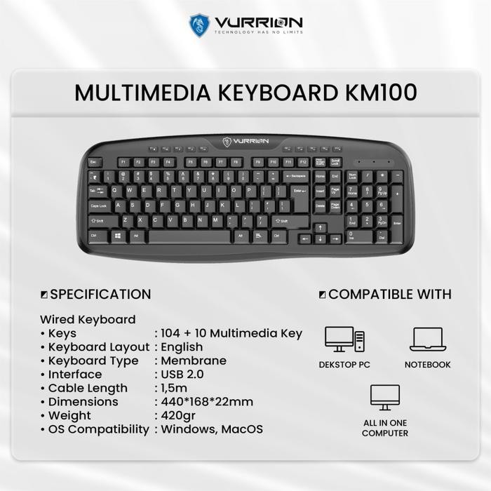 Keyboard - Keyboard Multimedia Vurrion KM100