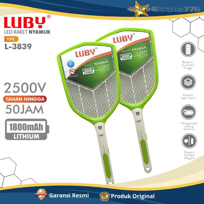 Perangkap Nyamuk-Raket Nyamuk-Nyamuk-Raket Nyamuk Luby-LUBY L3839
