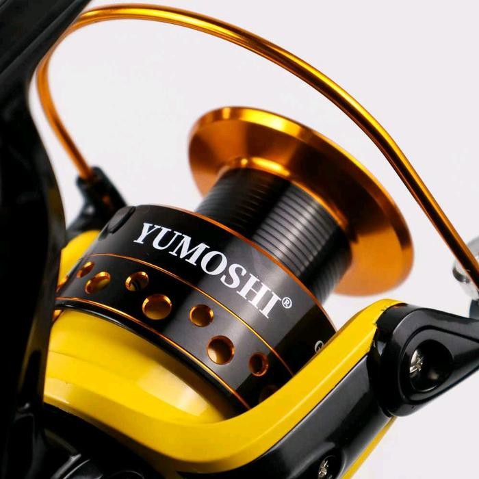 Rel Pancing Rill Pancing Alat Pancing Katrol YUMOSHI HD7000 Reel Pancing Spinning 12 Ball Bearing