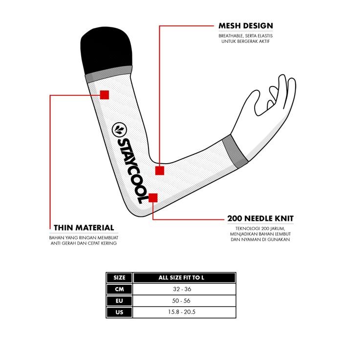 Staycool Sleeve Manset Fashion - Bones Original Best Seller