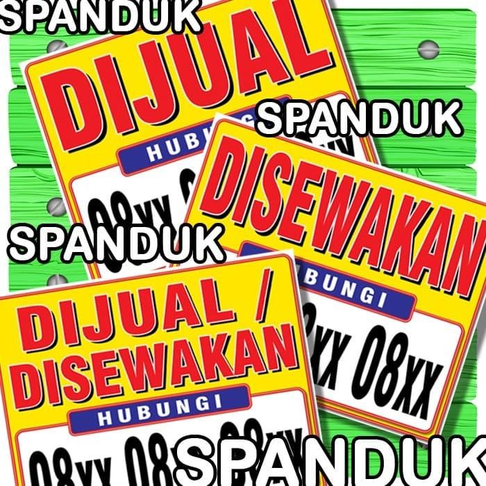 mhho- Spanduk / Banner Rumah, Ruko, Toko Dijual / Disewakan (100X80 Cm)