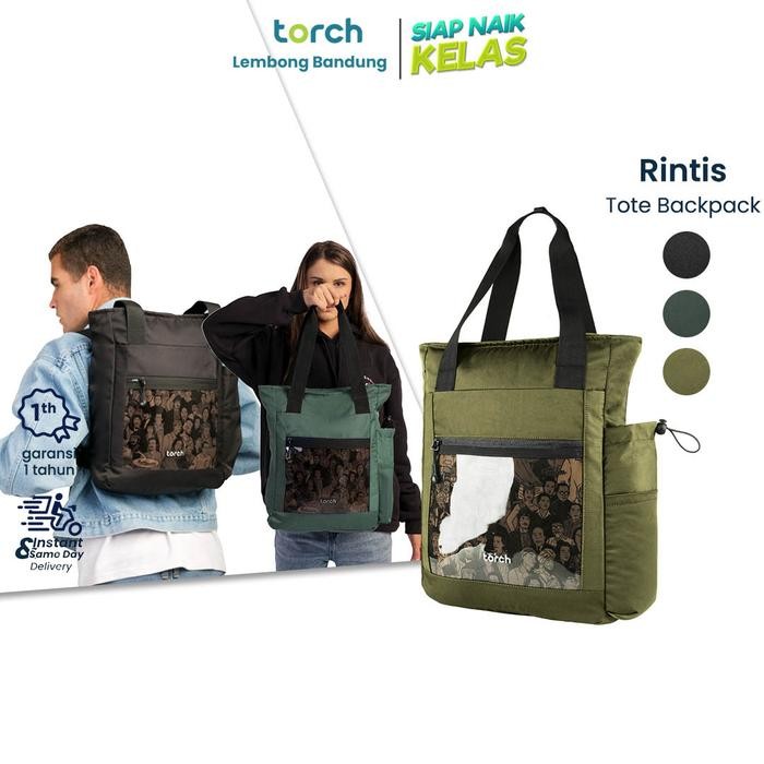 TERMURAH TORCH Rintis Tote Bag Backpack Kuliah Pria Wanita