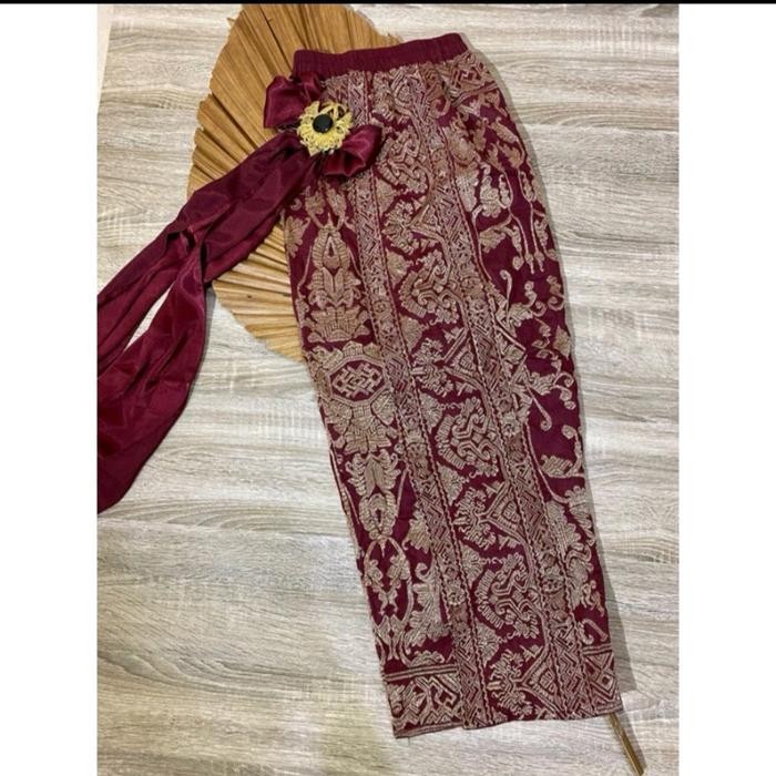 SIAPKIRIM kn bordir premium benang emas V2 set sldng/kn jadi/rok bali/songket READY STOCK