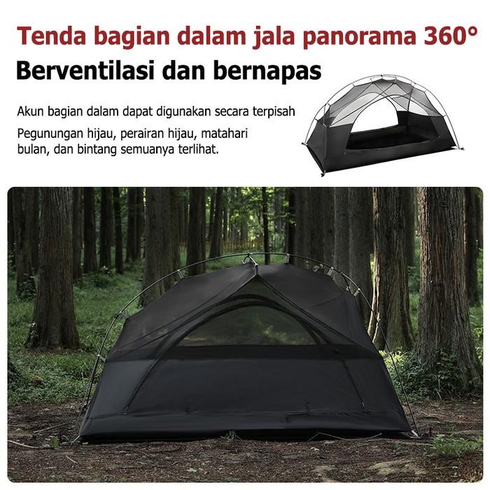 [Berkemah ringan] tenda dome camping Tenda Camping Dome 2 Orang Double Layer