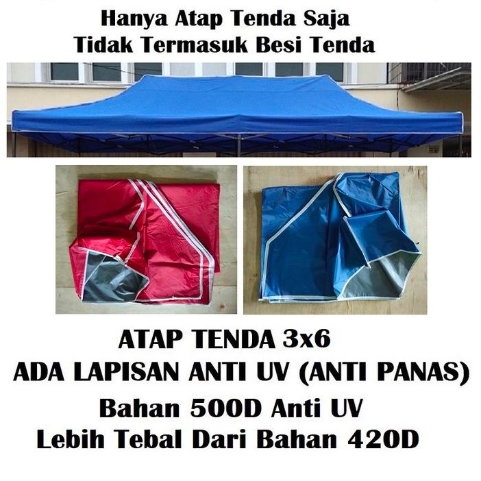 Terpal Atap Tenda Lipat 3x6 Anti Panas