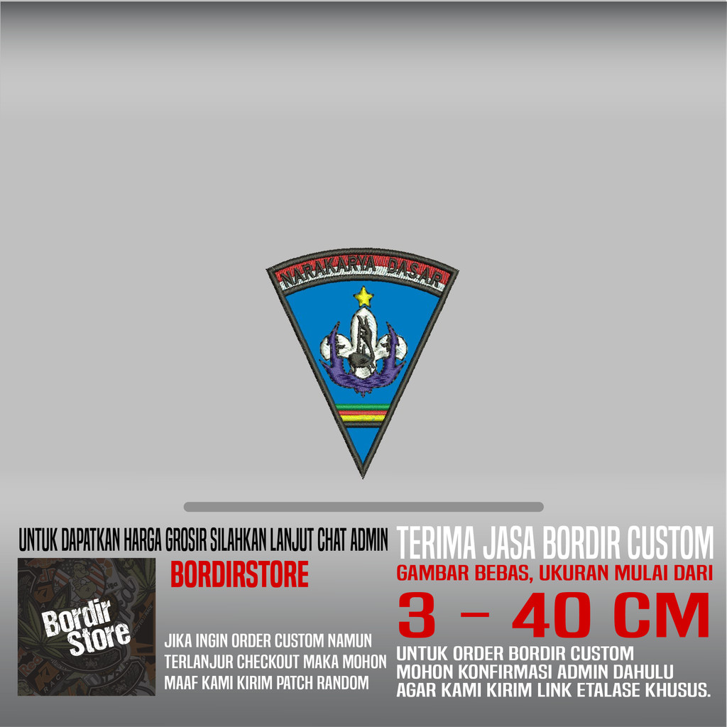 PRAMUKA NARAKARYA DASAR BS-536 PATCH BORDIR LOGO/EMBLEM