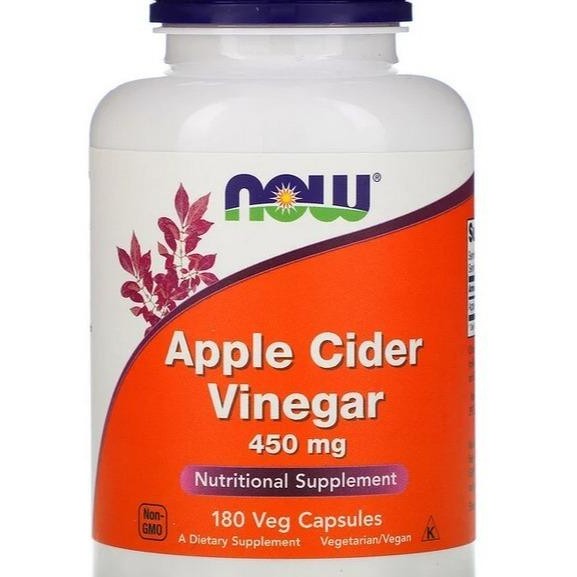VITAMIN APPLE CIDER VINEGAR 450 MG NOW 180 VEG KAPSUL