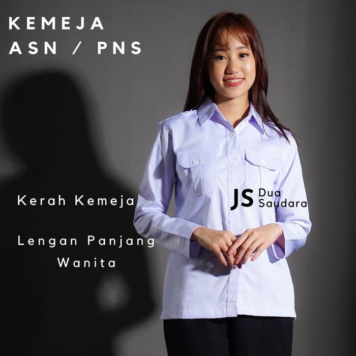 TERLARIS KEMEJA ASN / BAJU PEMDA / baju dinas / KEMEJA PUTIH WANITA LENGAN PENDEK / PANJANG kemeja
