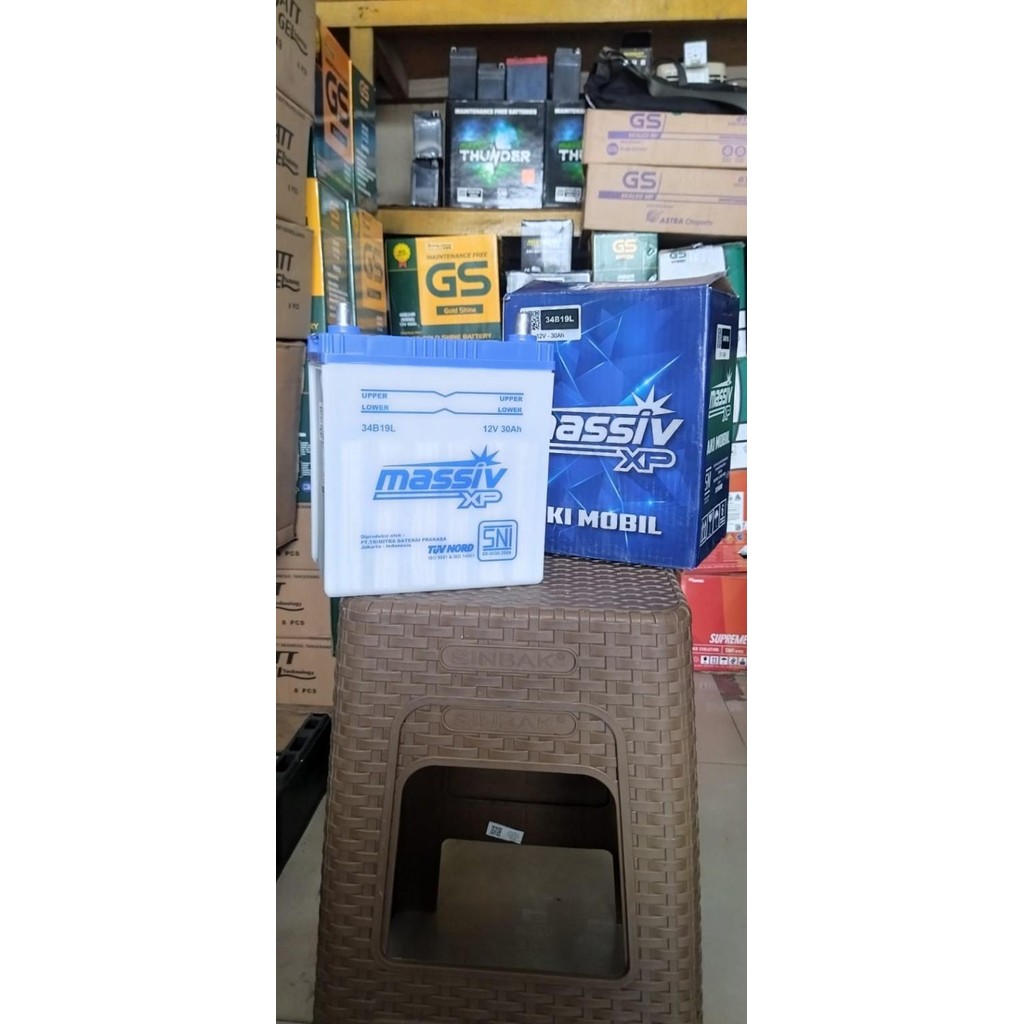 Aki Mobil Honda Jazz Massiv Xp 34B19L Massiv Xp Aki Basah