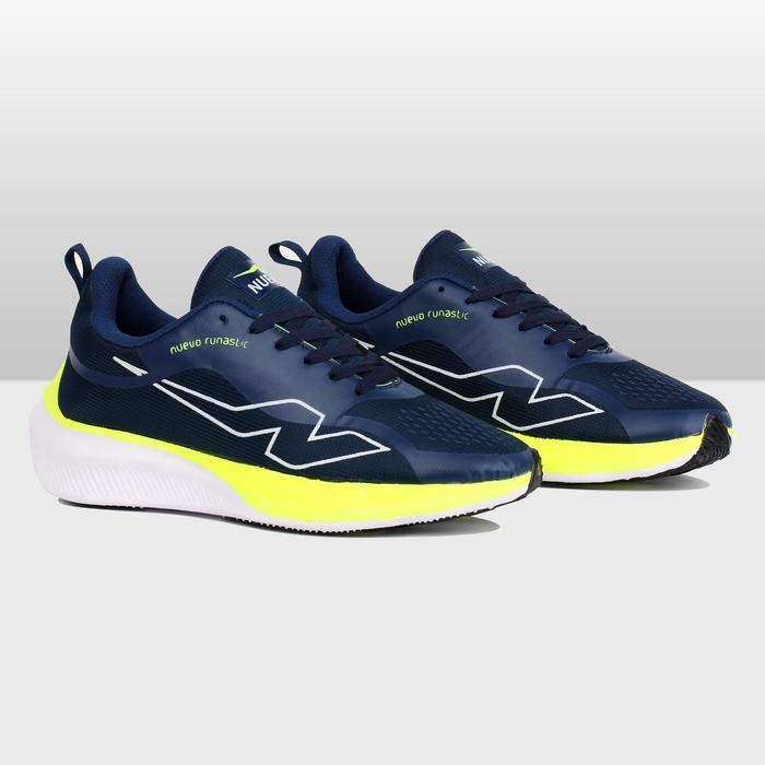 STOK TERBATAS  SEPATU OLAHRAGA PRIA NUEVO RUNASTIC NAVY LIGHTGREEN SEPATU PRIA RUNNING LARI