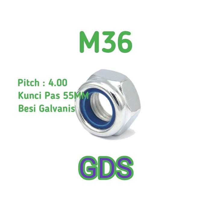 Mur Nylon Galvanis M36 / Lock Nut Galvanis M36