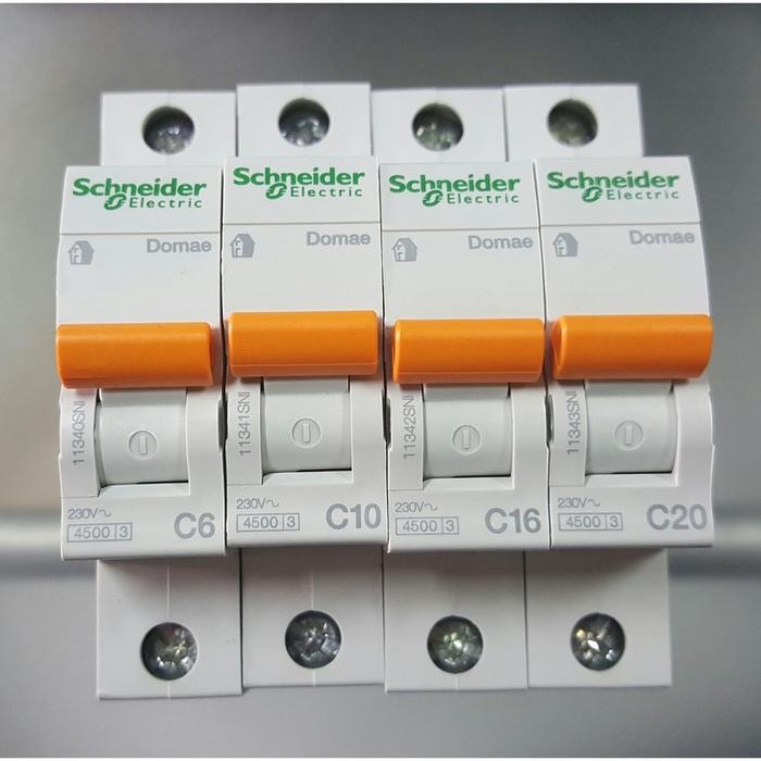 BERKUALITAS MCB DOMAE Saklar listrik 10A 16A 20A 25A 32A 16 25 32 amper SCHNEIDER
