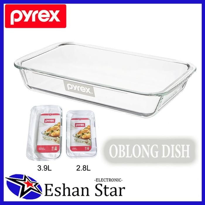 Pyrex Oblong Dish Wadah Kaca Tahan Panas