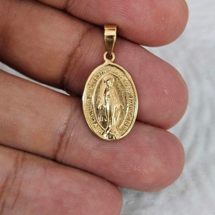 liontin model bunda maria variasi 1 tanpa mata emas 70% 700 70 % 16k