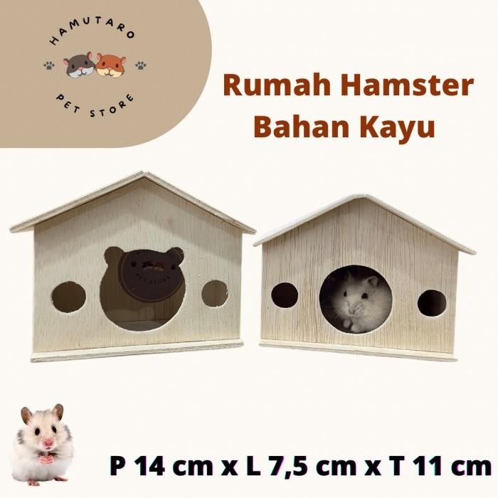v0w1- Rumah Hamster Lucu Model Kayu , Hamtaro Hamster House