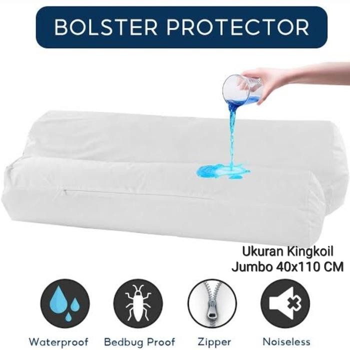 DISKON Sarung Guling Anti Air Waterproof Ukuran Jumbo Kingkoil 40x110 CM
