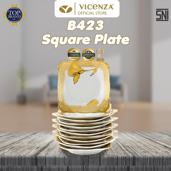 Vicenza Piring Kecil Kotak 1 Lusin B423 Lily