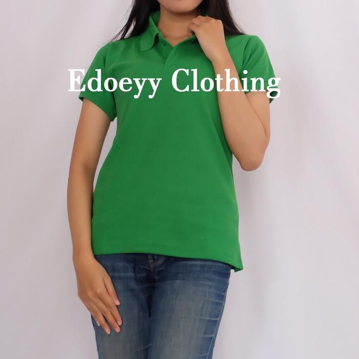 KAOS POLO CEWEK HIJAU FUJI / WOMAN POLO SHIRT / KAOS POLO LADY / BAJU KERAH WANITA / KAOS BERKERAH