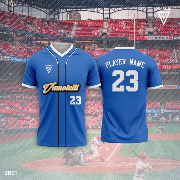 Vamotelli Baju Jersey Baseball Bahan Dryfit Premium Pria Wanita Promo 