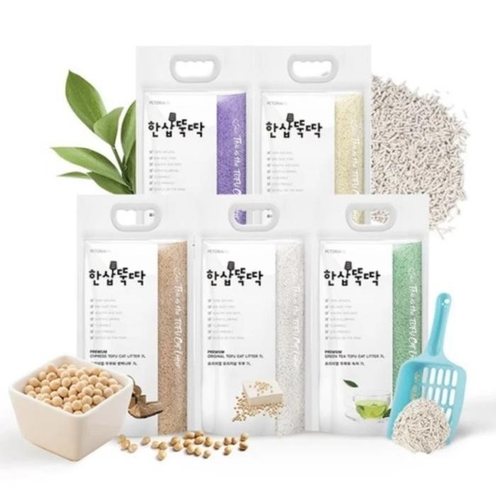 PASIR KUCING TOFU PETORIA JUMBO 7L PACK ORI -PETORIA TOFU CAT LITTER