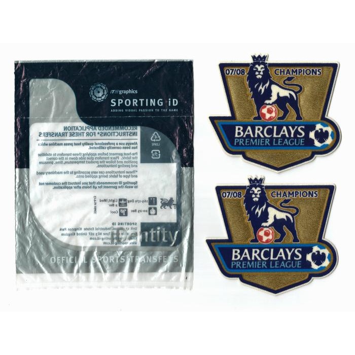 TERLARIS Patch EPL Winners 2007 - 08. Patch for Jersey. READY STOCK