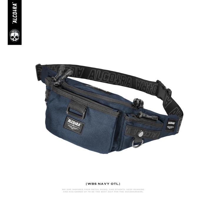 WBS NAVY OTL WAIST BAG SMALL NV OUTLINE WAIST BAG ALCOTRA ORIGINAL BRAND ALCOTRA WAIST BAG