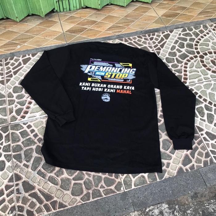 [ Promo Spesial ] Kaos Mancing Vibes Pemancing Non Stop - Baju Mancing Pria Keren Bahan Katun Combed