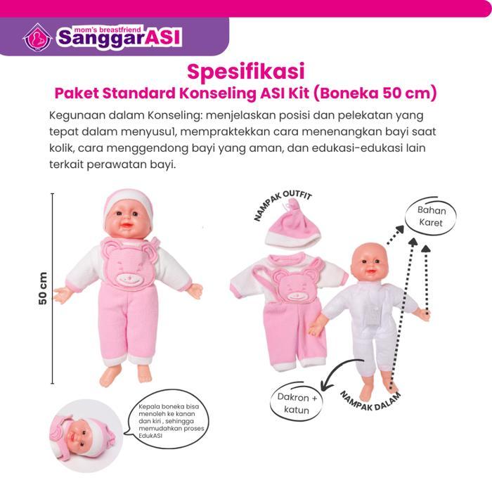 [Sanggar ASI] Paket Konseling Menyusui ASI Kit Boneka 50 cm/Breastmodel dan Peraga Lambung bayi