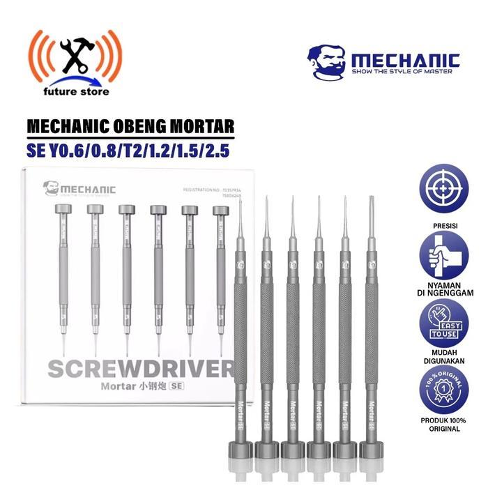 Mechanic Mortar Screwdriver SE Y0.6/0.8/T2/1.5/2.5 - Obeng Satuan Mortar SE Y0.6-2.5 - Obeng Set