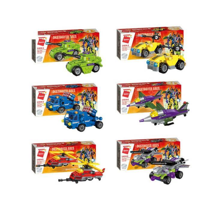 Mainan Brick Qman 1404 Creative Master 6in1 Transform Robot
