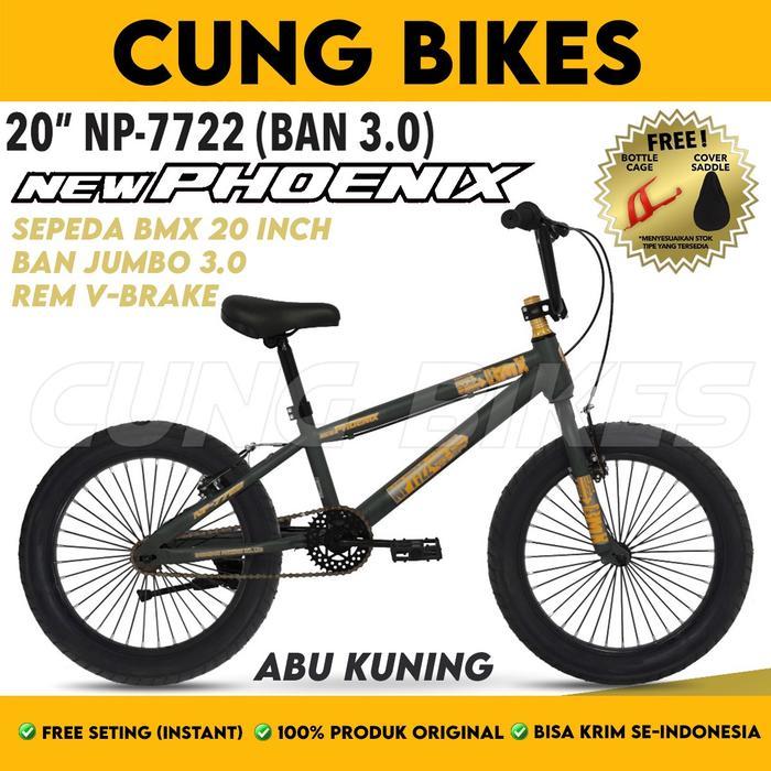Alinja - Sepeda Anak Bmx Phoenix Np 7722 7788 Ukuran 20 Inch Usia 8-10 Thn Banyak Bonus Terbaru 