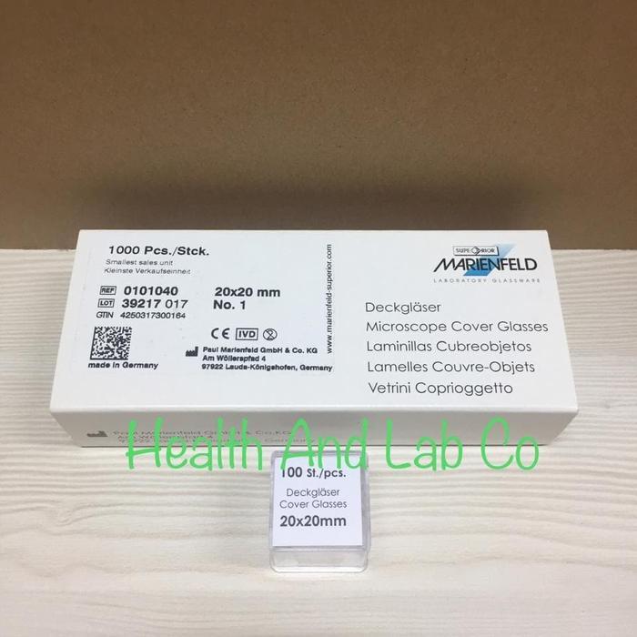 DECK GLASS /COVER GLASS MICROSCOPE 20X20