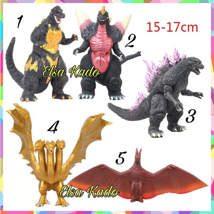Action Figure Godzilla Burning 2000 Space King Ghidorah Mainan Anak