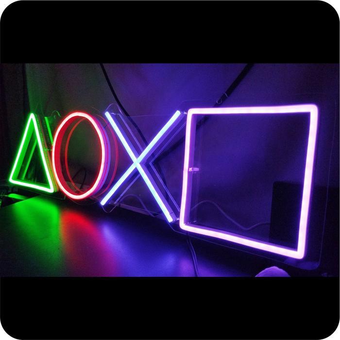 Promo Promo Cod Lampu Neon Flex Gaming Bentuk Stick Ps Gambar Playstation Custom Lampu Nama Led