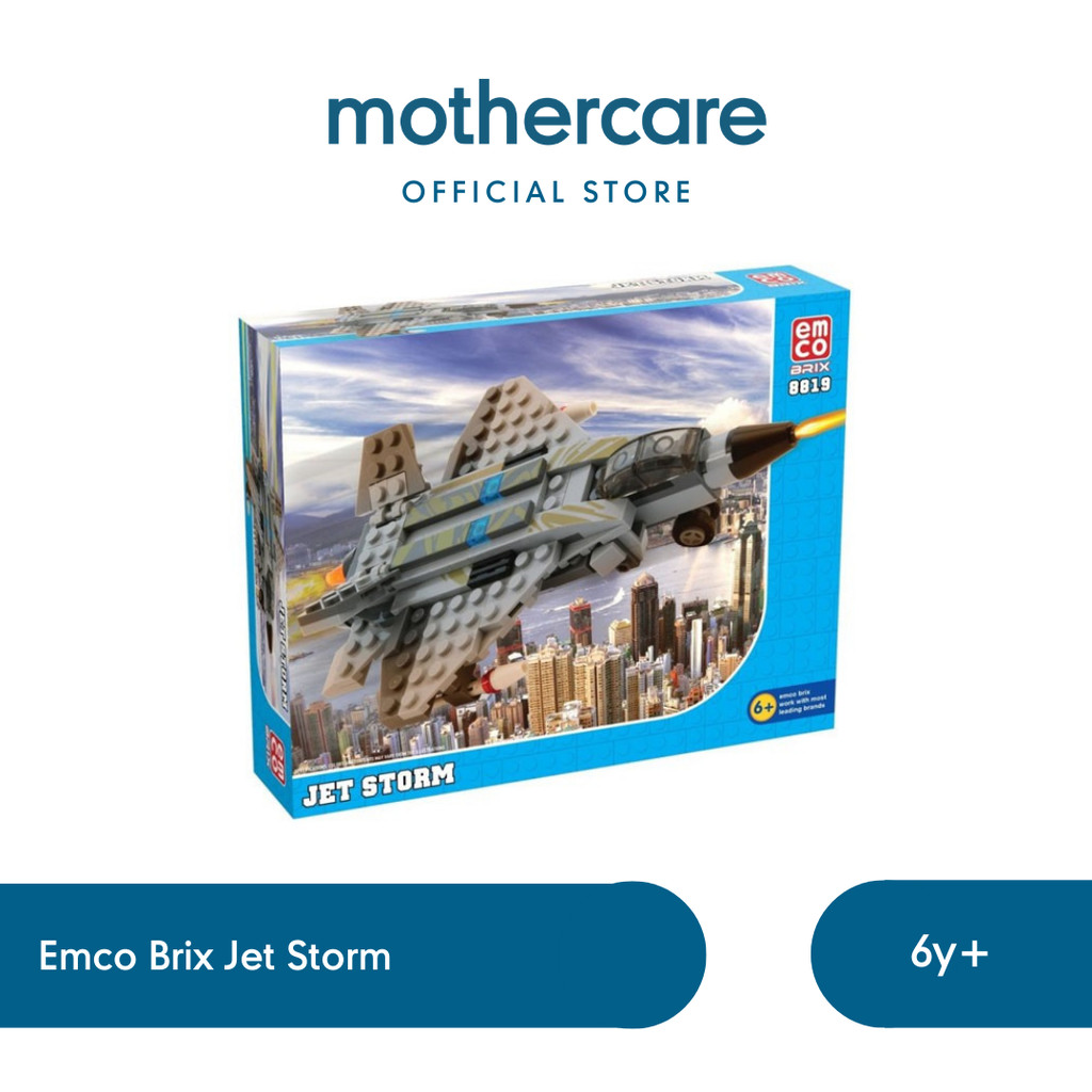 [NEW ARRIVAL] Emco Brix Jet Storm - Mainan Edukasi Motorik Kreatif Balok Susun Pesawat Anak Balita 6