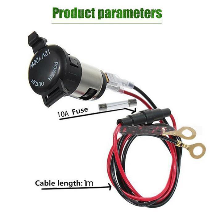 Colokan Mobil 12-24V Charge Soket Charger Plug Pemantik Lighter Mobil Motor/ Lighter Socket Charger